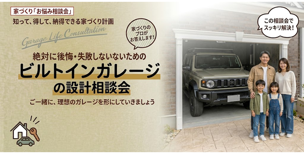 【8月イベント】ビルトインガレージの設計相談会開催します♪